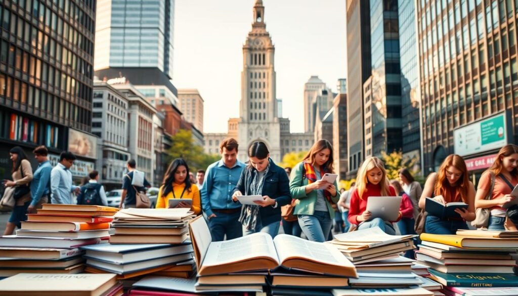 A bustling cityscape with a variety of educational resources in the foreground, including books, laptops, and study materials. In the middle ground, diverse students engaged in various learning activities, representing the diverse options available for GRE test preparation. The background features a towering university building, symbolizing the academic significance of the GRE exam. The lighting is warm and inviting, creating a sense of productivity and focus. The overall scene conveys the idea of GRE test prep alternatives, catering to different learning styles and preferences. A bustling cityscape with a variety of educational resources in the foreground, including books, laptops, and study materials. In the middle ground, diverse students engaged in various learning activities, representing the diverse options available for GRE test preparation. The background features a towering university building, symbolizing the academic significance of the GRE exam. The lighting is warm and inviting, creating a sense of productivity and focus. The overall scene conveys the idea of GRE test prep alternatives, catering to different learning styles and preferences.