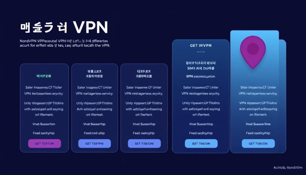 A detailed, visually compelling illustration of "خطط اشتراك VPN" for the section "اشتراكات وتكاليف NordVPN" in the article "اشتراك NordVPN - احمِ اتصالاتك الآن.". The image should feature a minimalist, clean design showcasing various VPN subscription plans with their corresponding features and pricing details, presented in a sleek, modern interface. Utilize a soft, neutral color palette with subtle gradients to create a sense of depth and sophistication. Ensure the layout is well-organized and easy to comprehend, conveying the value proposition of the NordVPN service. Capture the reliability and security of the VPN offering through the visual language.