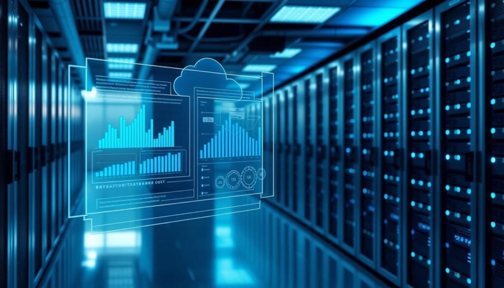A sleek, modern data center with rows of shimmering server racks and glowing blue indicator lights. In the foreground, a holographic display shows detailed graphs and charts, visualizing the advanced features of the cloud communications solution. The background is bathed in a soft, ambient glow, creating a sense of technological sophistication. The lighting is carefully balanced, with strategic shadows and highlights accentuating the clean, minimalist design. The overall scene conveys the power, reliability, and cutting-edge nature of the cloud-based communication system. A sleek, modern data center with rows of shimmering server racks and glowing blue indicator lights. In the foreground, a holographic display shows detailed graphs and charts, visualizing the advanced features of the cloud communications solution. The background is bathed in a soft, ambient glow, creating a sense of technological sophistication. The lighting is carefully balanced, with strategic shadows and highlights accentuating the clean, minimalist design. The overall scene conveys the power, reliability, and cutting-edge nature of the cloud-based communication system.