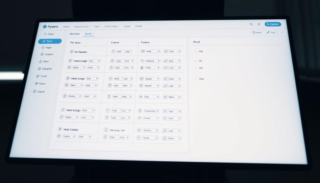 A digital control panel with a modern, minimalist design. The panel features a clean, sleek interface with various controls and settings arranged in a grid-like layout. The background is a soft, neutral tone, creating a calm and professional atmosphere. The controls are represented by a combination of icons and text, providing a clear and intuitive user experience. The lighting is subtle, with a gentle, diffused glow that highlights the panel's contours and details. The camera angle is slightly elevated, capturing the panel in a dynamic, three-dimensional perspective. The overall impression is one of a powerful, yet user-friendly dashboard for managing a web hosting platform.