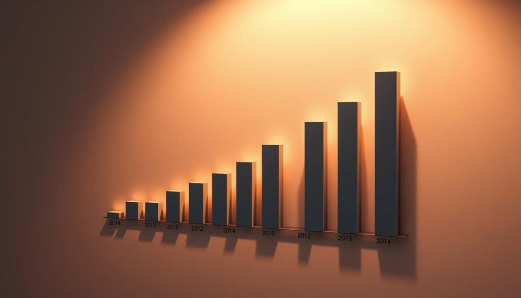 A meticulously crafted bar graph depicting the steady growth of key SEO metrics over time, illuminated by soft, warm lighting that casts a serene ambiance. The data visualizations are elegantly presented against a minimalist, neutral backdrop, allowing the information to take center stage. The overall composition strikes a balance between analytical precision and aesthetic harmony, reflecting the depth and nuance of the subject matter. Subtle design elements, such as clean typography and strategic use of color, enhance the clarity and impact of the visual narrative.