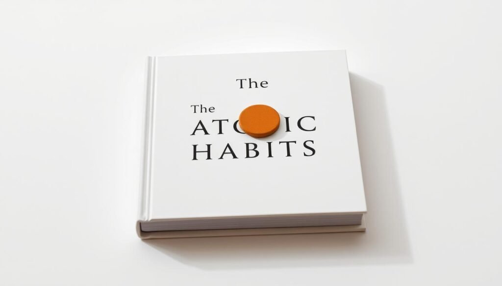 A thoughtful, minimalist book cover showcasing the core ideas of "The Atomic Habits" book. Centered on a clean, crisp white background, a neatly stacked arrangement of simple geometric shapes - circles, triangles, and squares - in muted, earthy tones of ochre, sage, and terracotta. The shapes are slightly overlapping, creating a sense of depth and interconnectedness, representing the fundamental principles of habit formation explored in the book. Soft, diffused lighting casts gentle shadows, lending a contemplative, meditative atmosphere. The overall composition is balanced, elegant, and inviting, capturing the essence of the book's transformative message in a visually striking manner.