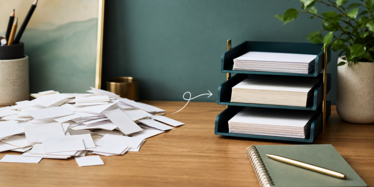 Illustration de surcharge au travail transformée en système organisé