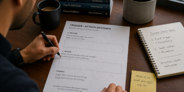 Why Does Your System Only Work When You Feel Like It? (The Two Parts Every System Actually Needs) Every system that holds has the same starting point: a fixed trigger and one small, defined action. The Trigger-Action Designer builds both in about 7 minutes, the two parts most plans skip in favor of just deciding to try harder. A system is a structure, not a feeling At IBM, we didn’t manage large accounts by hoping the team felt inspired on a given Tuesday. We built fixed checkpoints, specific and repeatable. I didn’t think of that as a life skill at the time. It is one. A trigger has to be fixed, never “whenever I feel like it,” and an action has to be small enough to do without deciding. Who this is for, and how long it takes About 7 minutes. For anyone who has an intention but no system carrying it yet. What’s inside A trigger field. An action field. A worked example. How to get the most out of it Resist making the action bigger than it needs to be. Small enough to do without deciding is the whole point. What changes if you actually do this The output is one designed system start. The outcome is that the action becomes something you don’t have to decide on. The impact is that your intention gets a structure to run on. Download The Trigger-Action Designer [Download button placeholder, to be added.] Next step: The Follow-Through Tracker, which adds the part most systems skip and runs the whole thing for the first time. FAQ How is this different from the full Continuity Design Template? The full template includes the follow-through step too, in one sitting. This is the first half, for a quick start. What if I can’t think of a good trigger? Anchor it to something that already happens every day, closing your laptop, making coffee, a specific time. Consistency matters more than cleverness. Does this work for team systems, not just personal ones? Yes. The same trigger-and-action logic applies to a team habit as much as a personal one.